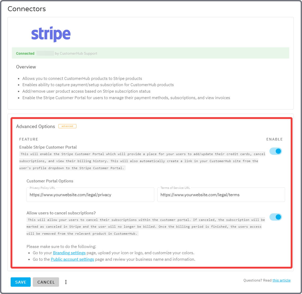 Customerhub Keap Integrations