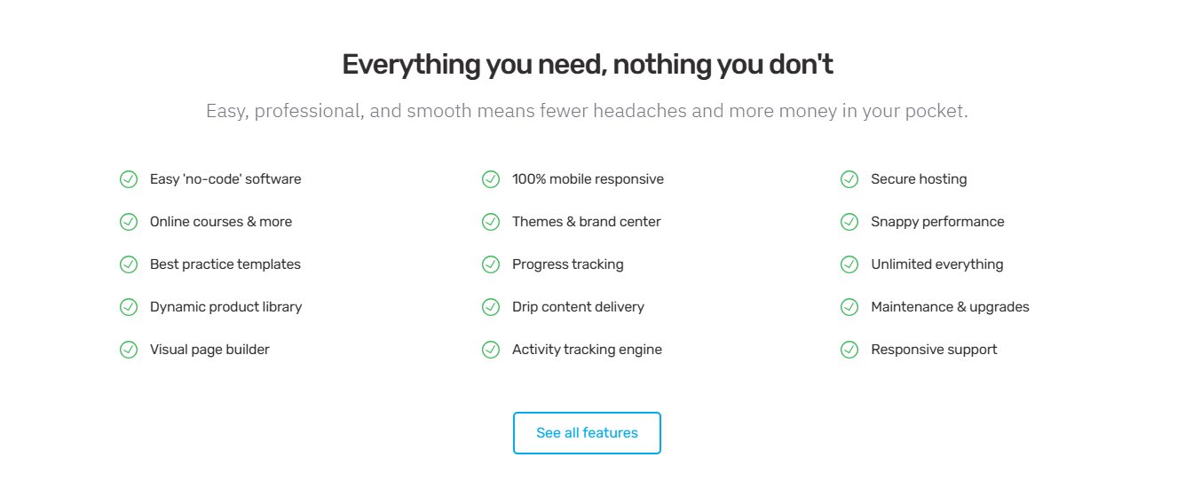 CustomerHub features