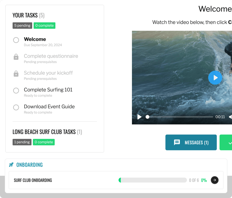 CustomerHub content management