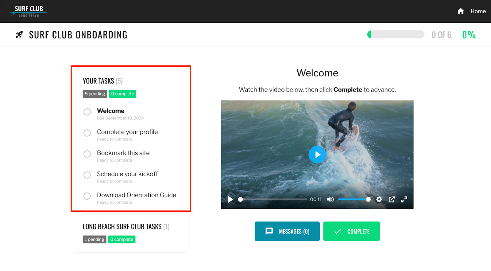 CustomerHub onboarding
