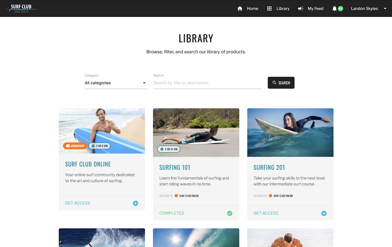 CustomerHub product library