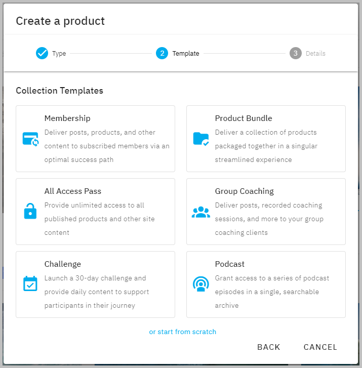 CustomerHub product creation