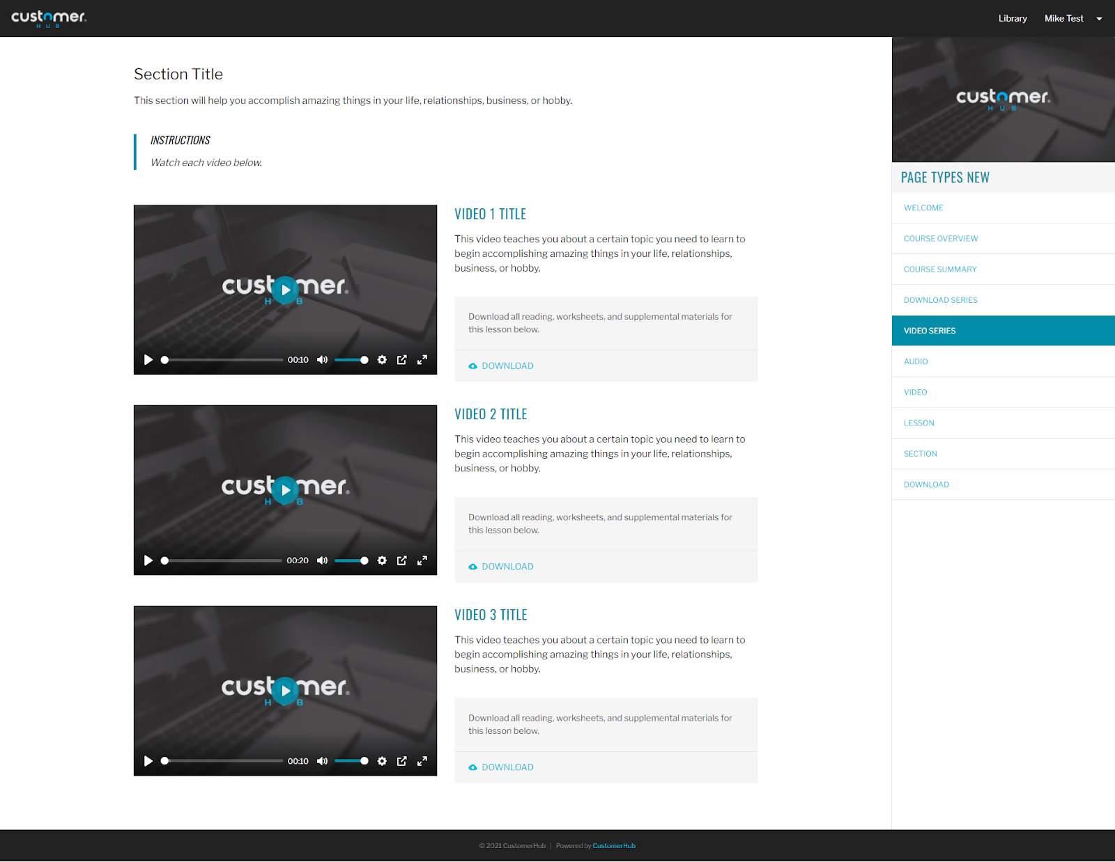 CustomerHub self-paced course